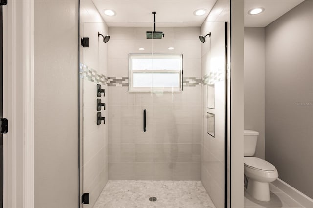 627 SE 22nd Ter, Cape Coral, FL 33990 - bathroom with a shower stall and recessed lighting
