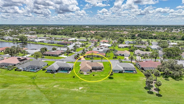 1915 Pebble Beach Ct, Venice, FL 34293 - aerial perspective of suburban area with a large body of water