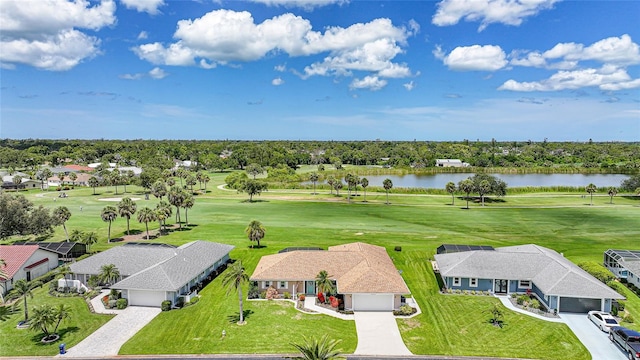 1915 Pebble Beach Ct, Venice, FL 34293 - aerial view of residential area with a large body of water and a golf club