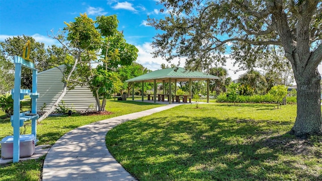 9155 Agate St, Port Charlotte, FL 33981 - surrounding community with a gazebo and a lawn