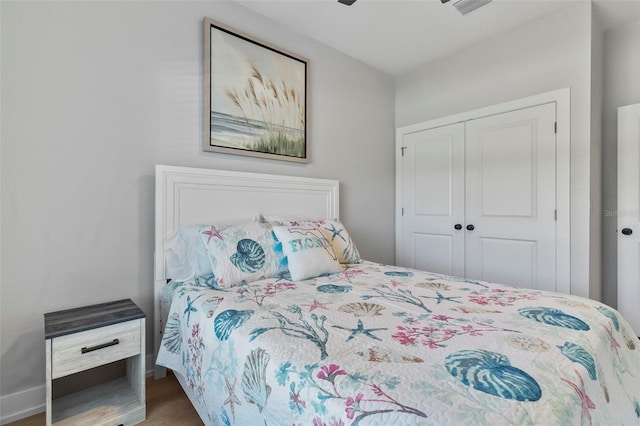 9155 Agate St, Port Charlotte, FL 33981 - bedroom with a closet and wood finished floors