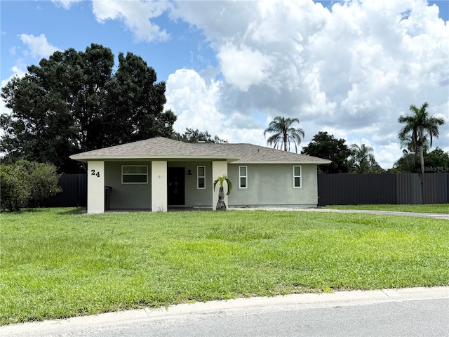 24 Charwood Cir, Lehigh Acres, FL 33936 - view of front of house with stucco siding and roof with shingles