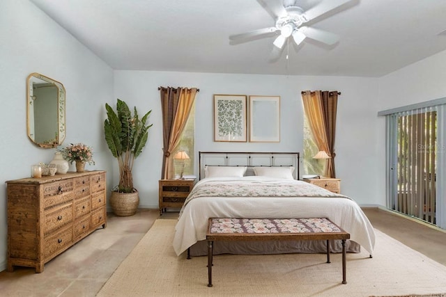 24504 Buckingham Way, Punta Gorda, FL 33980 - bedroom featuring ceiling fan and access to outside