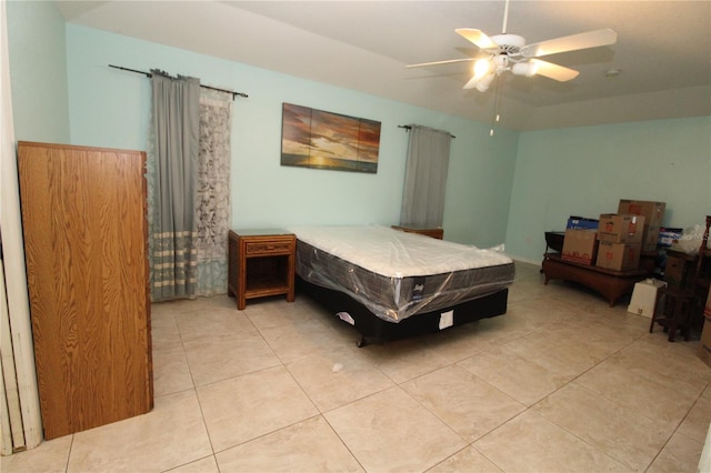 39 Norman St, Port Charlotte, FL 33954 - bedroom with light tile patterned floors, ceiling fan, and lofted ceiling