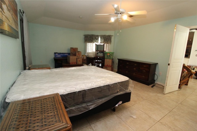 39 Norman St, Port Charlotte, FL 33954 - tiled bedroom with a ceiling fan