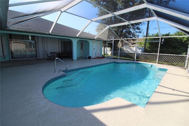 39 Norman St, Port Charlotte, FL 33954 - view of pool with a patio area and a lanai