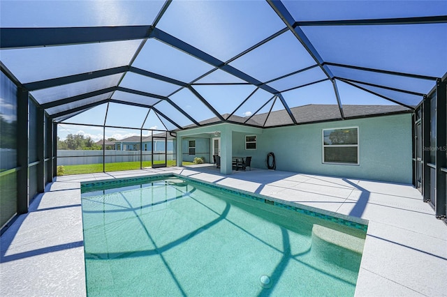 12112 Helios Ave, Port Charlotte, FL 33981 - view of swimming pool with a patio and a lanai