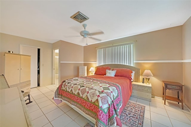 475 Whippoorwill Dr, Venice, FL 34293 - bedroom featuring light tile patterned floors and a ceiling fan