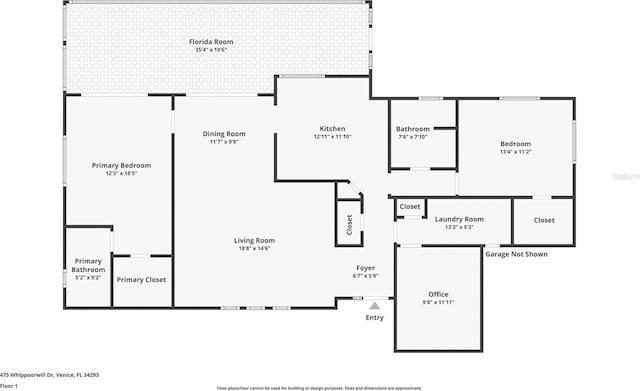 475 Whippoorwill Dr, Venice, FL 34293 - view of home floor plan