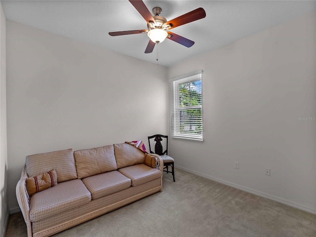 8814 Tuscany Isles Dr, Punta Gorda, FL 33950 - sitting room featuring carpet flooring and a ceiling fan