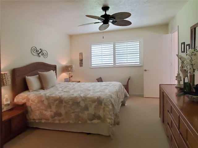 2220 Broad Ranch Dr, Port Charlotte, FL 33948 - bedroom with light colored carpet and ceiling fan