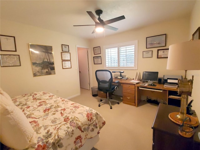 2220 Broad Ranch Dr, Port Charlotte, FL 33948 - bedroom featuring carpet flooring, a desk, and ceiling fan