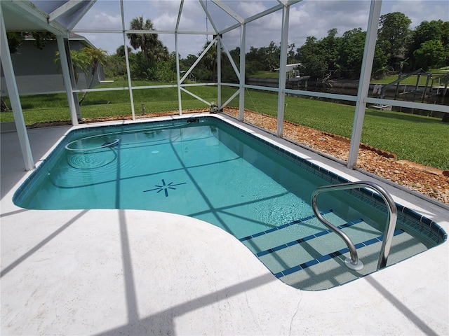 2220 Broad Ranch Dr, Port Charlotte, FL 33948 - outdoor pool with a yard, a lanai, and a patio
