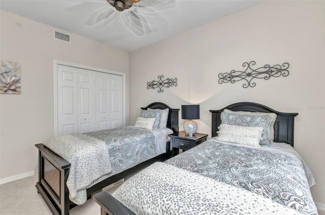 900 E Marion Ave Unit 1403, Punta Gorda, FL 33950 - carpeted bedroom with a closet and a ceiling fan