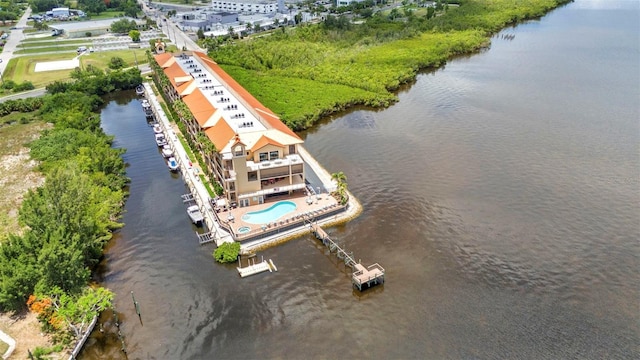 900 E Marion Ave Unit 1403, Punta Gorda, FL 33950 - bird's eye view of a nearby body of water and a pool area