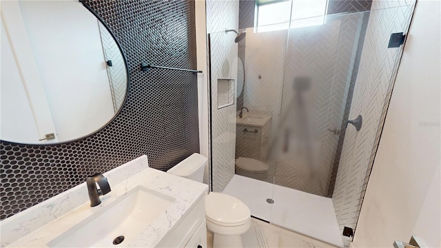 2073 Treasure Ln, Punta Gorda, FL 33982 - bathroom featuring a stall shower and vanity