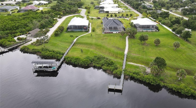 2073 Treasure Ln, Punta Gorda, FL 33982 - aerial perspective of suburban area featuring a large body of water