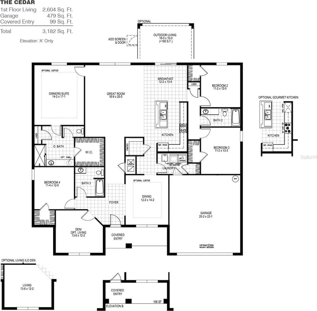 101 Pritchard Dr, Palm Coast, FL 32164 - view of floor plan / room layout