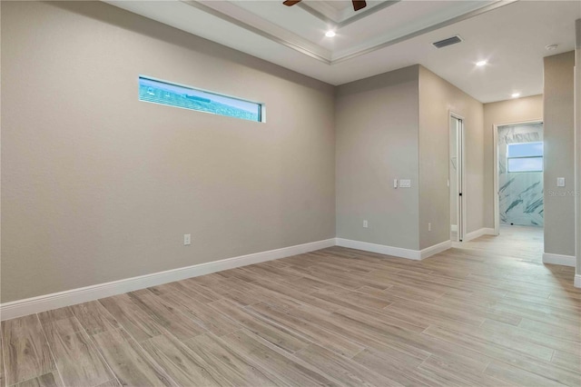 4026 Vasco St, Punta Gorda, FL 33950 - spare room with light wood-style floors, ceiling fan, and recessed lighting