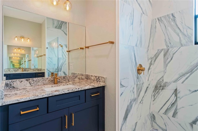 4026 Vasco St, Punta Gorda, FL 33950 - full bath featuring a marble finish shower and vanity