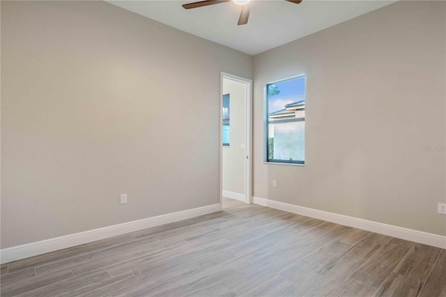 4026 Vasco St, Punta Gorda, FL 33950 - spare room with ceiling fan and light wood-type flooring