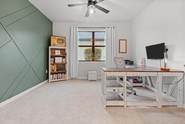 2596 Buckthorn Loop, North Port, FL 34289 - office featuring carpet floors and a ceiling fan