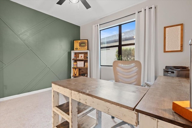 2596 Buckthorn Loop, North Port, FL 34289 - carpeted office featuring ceiling fan