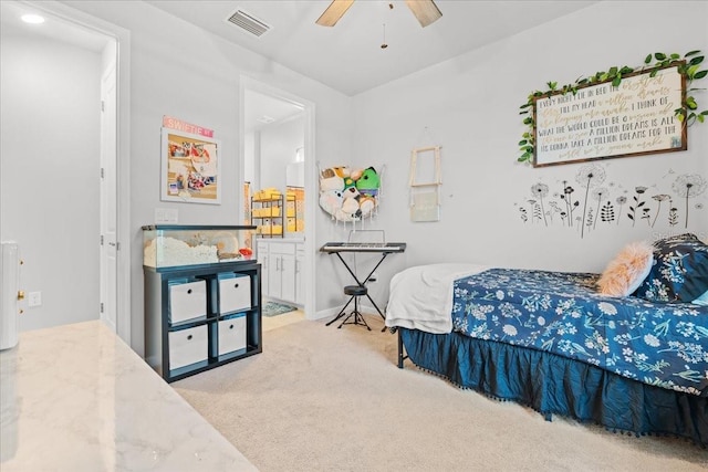 2596 Buckthorn Loop, North Port, FL 34289 - bedroom with carpet and a ceiling fan