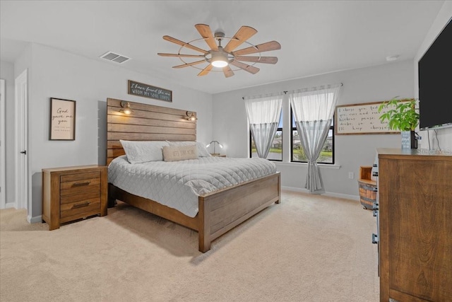 2596 Buckthorn Loop, North Port, FL 34289 - bedroom with light colored carpet and ceiling fan