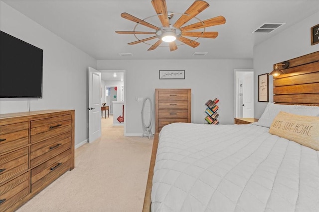 2596 Buckthorn Loop, North Port, FL 34289 - bedroom featuring light carpet and ceiling fan