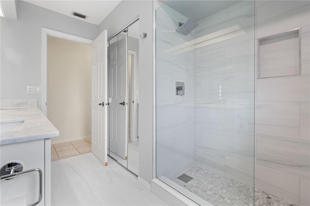 1457 Sea Fan Dr, Punta Gorda, FL 33950 - bathroom featuring walk in shower and double vanity