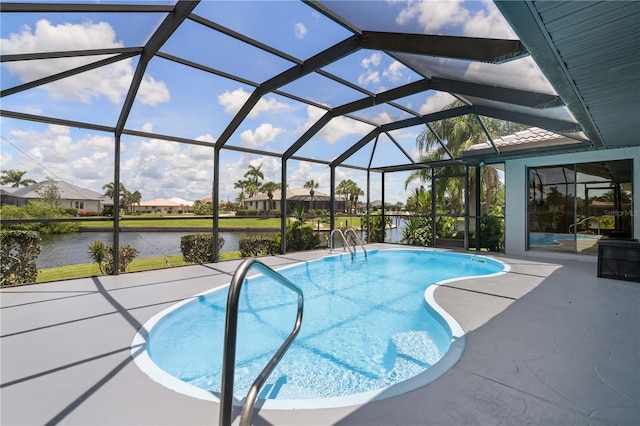 1457 Sea Fan Dr, Punta Gorda, FL 33950 - swimming pool with a patio area, a water view, and a residential view