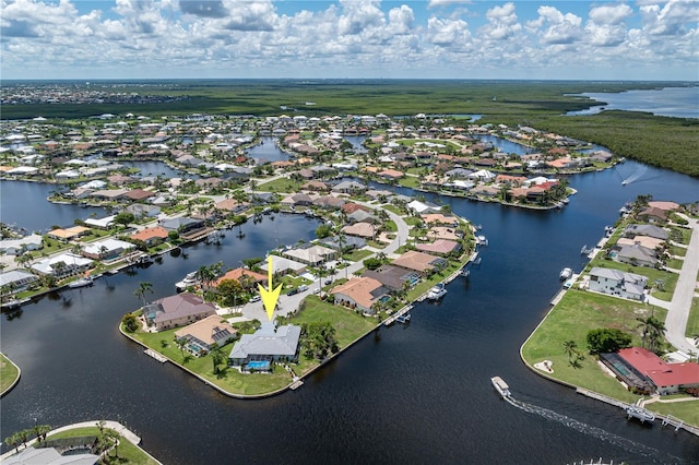 1457 Sea Fan Dr, Punta Gorda, FL 33950 - aerial perspective of suburban area featuring a nearby body of water