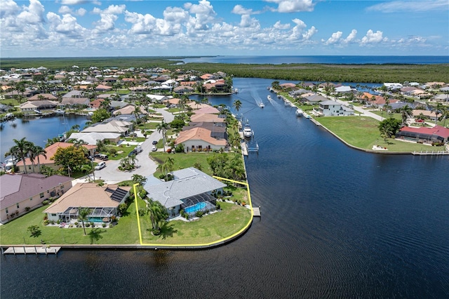 1457 Sea Fan Dr, Punta Gorda, FL 33950 - aerial perspective of suburban area with a nearby body of water