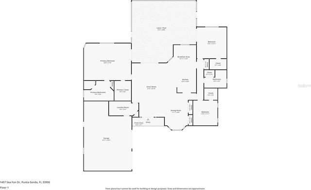 1457 Sea Fan Dr, Punta Gorda, FL 33950 - view of floor plan / room layout