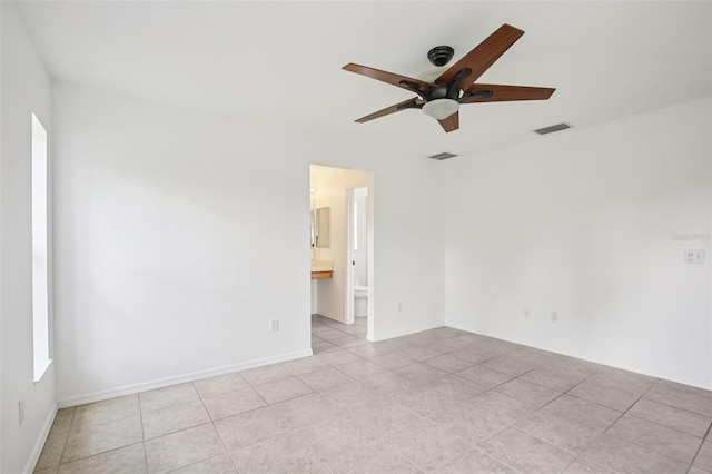 5260 Jessamine Ave, North Port, FL 34291 - unfurnished room featuring ceiling fan and light tile patterned floors