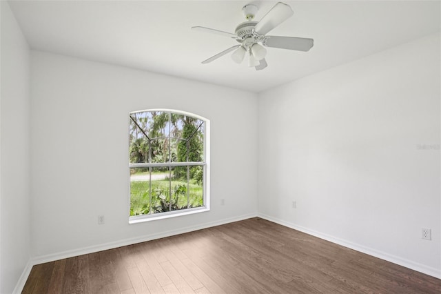 5260 Jessamine Ave, North Port, FL 34291 - empty room featuring dark wood-type flooring and ceiling fan