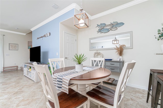 20333 Lagente Cir, Venice, FL 34293 - dining area featuring crown molding and light tile patterned floors