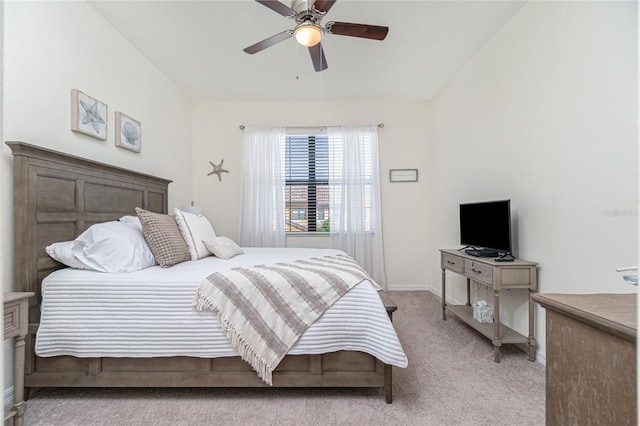 20333 Lagente Cir, Venice, FL 34293 - bedroom featuring light colored carpet and ceiling fan