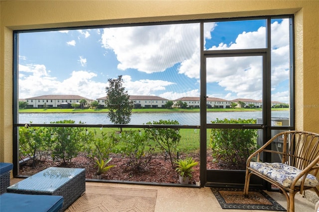20333 Lagente Cir, Venice, FL 34293 - sunroom with a water view, a residential view, and plenty of natural light