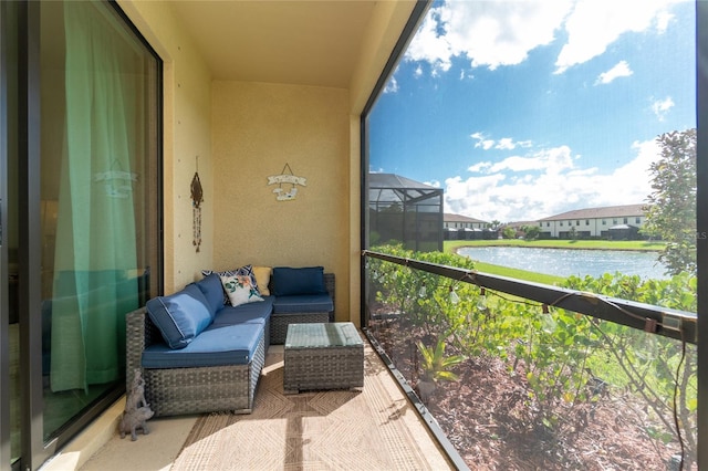 20333 Lagente Cir, Venice, FL 34293 - balcony with a water view and outdoor lounge area