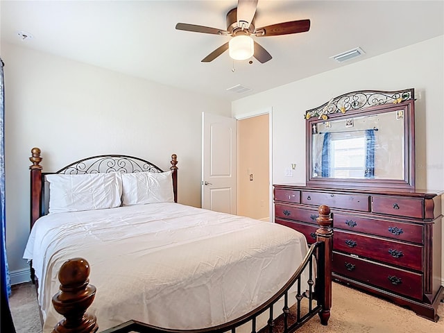 1323 Algiers St, Punta Gorda, FL 33980 - bedroom featuring light colored carpet and a ceiling fan
