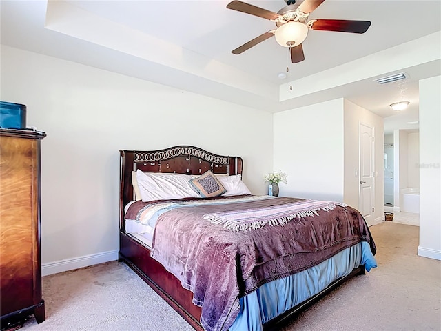 1323 Algiers St, Punta Gorda, FL 33980 - carpeted bedroom with a raised ceiling and a ceiling fan