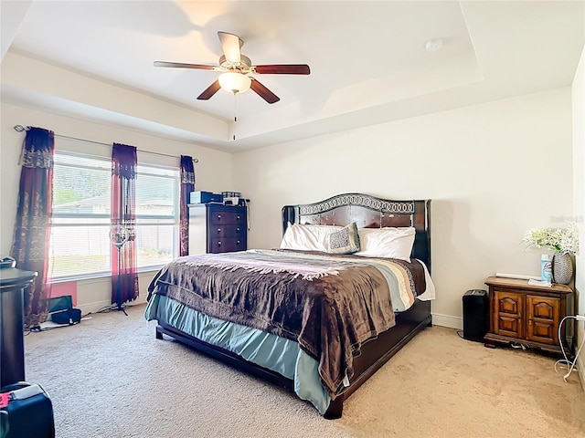 1323 Algiers St, Punta Gorda, FL 33980 - bedroom with a raised ceiling, carpet flooring, and a ceiling fan