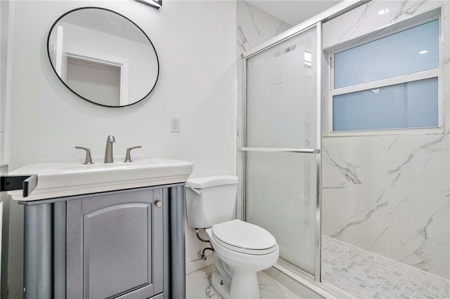 1541 NE 32nd Pl, Pompano Beach, FL 33064 - full bathroom featuring marble finish flooring, a marble finish shower, and vanity