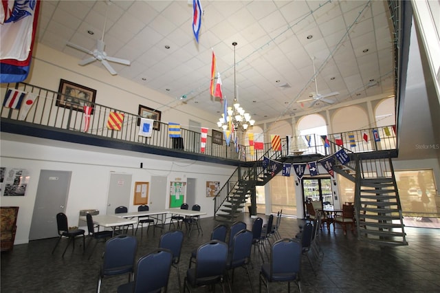 25188 Marion Ave Unit 24, Punta Gorda, FL 33950 - community lobby featuring a towering ceiling and stairs