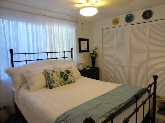 4022 Beaver Ln Unit 700B, Port Charlotte, FL 33952 - bedroom featuring a closet and ceiling fan
