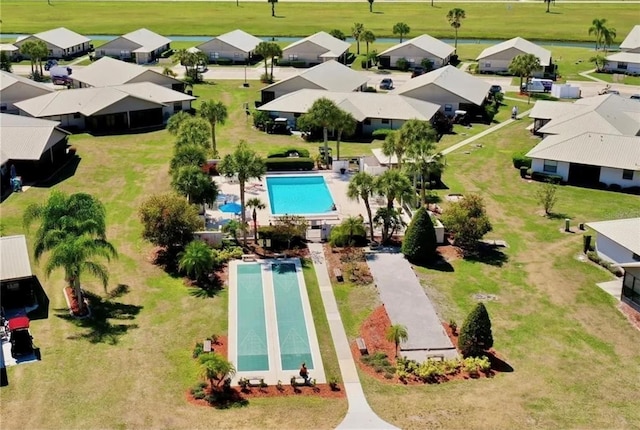 2103 Villaway E, Sebring, FL 33876 - aerial perspective of suburban area with a pool area