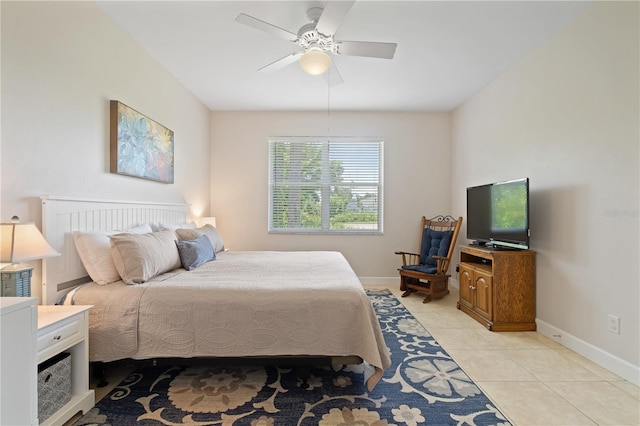 3820 Cobia Villas Ct, Punta Gorda, FL 33955 - bedroom featuring light tile patterned floors and ceiling fan