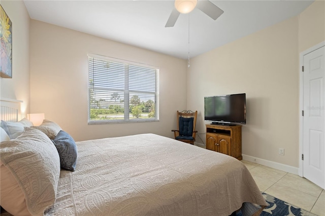 3820 Cobia Villas Ct, Punta Gorda, FL 33955 - bedroom featuring light tile patterned floors and a ceiling fan